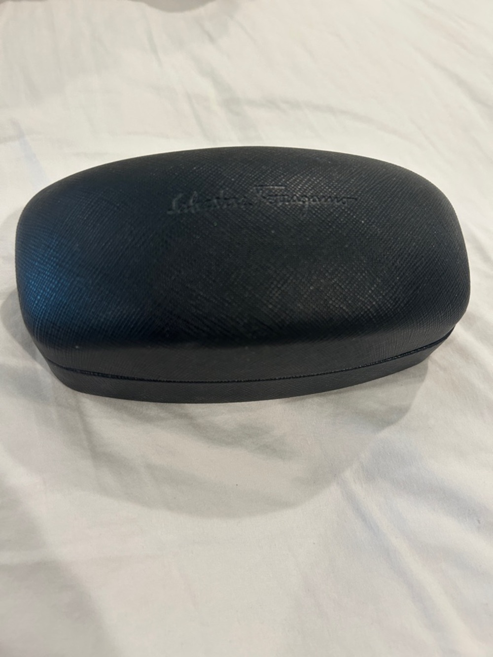 Salvatore Ferragamo Black Textured Eyewear Case